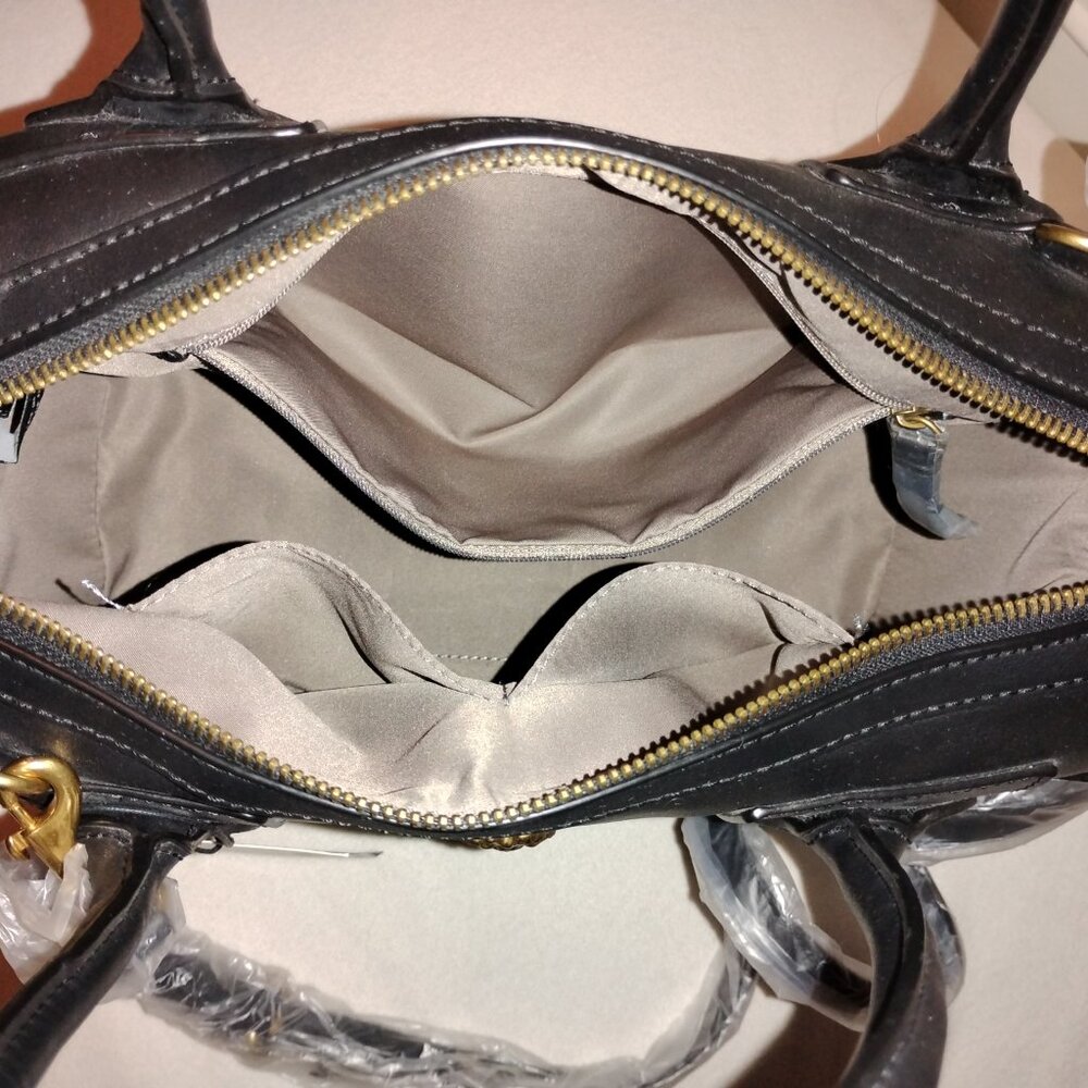 Anne Klein Black Bey Satchel - Picture 13 of 16